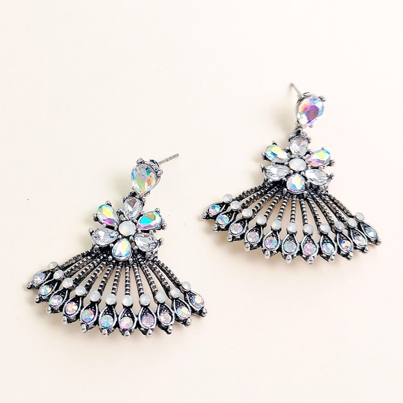 Any 2/$20! Silver Holographic Crystal Earrings - Picture 5 of 8